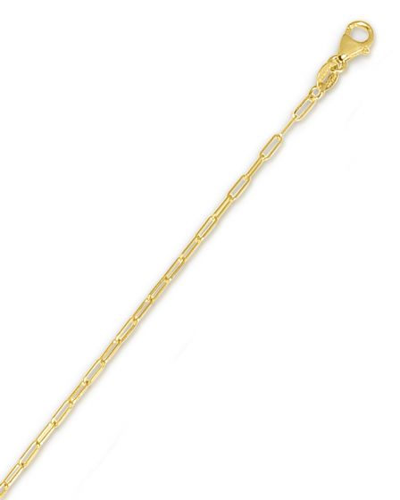 14K Yellow Gold 1.5mm Paperclip Chain