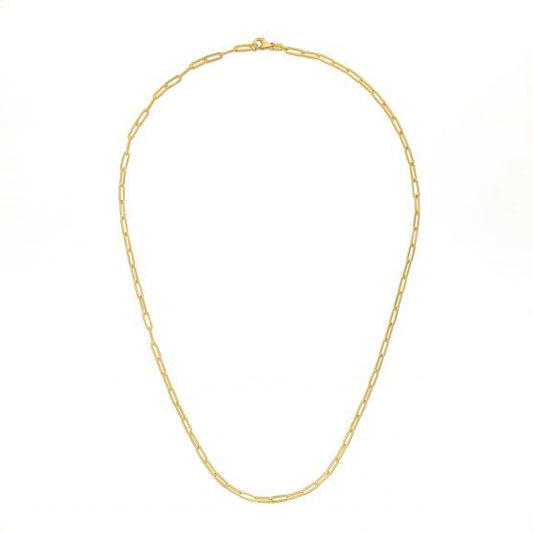 14K Yellow Gold 3.2mm Lite 18" Paperclip Chain