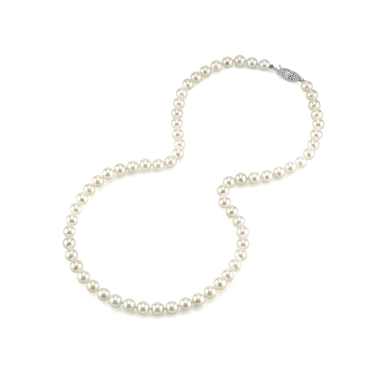 Akoya 6-6.5mm Cultured Pearl Necklace 16"