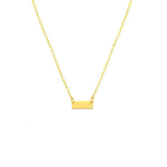 14K Yellow Mini Bar Pendant