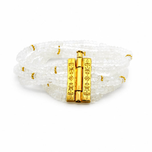Anatoli Collection Vermeil Rainbow Moonstone Bracelet