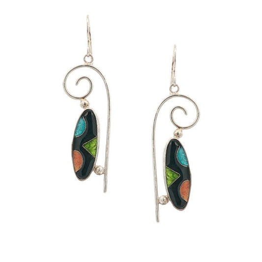 Vitrice McMurry Sterling Cloisonne Earrings
