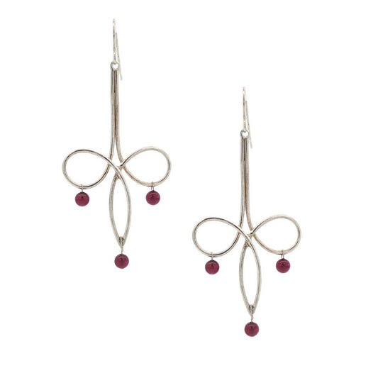 Vitrice McMurry Sterling "Chandelier" Earrings with Garnets