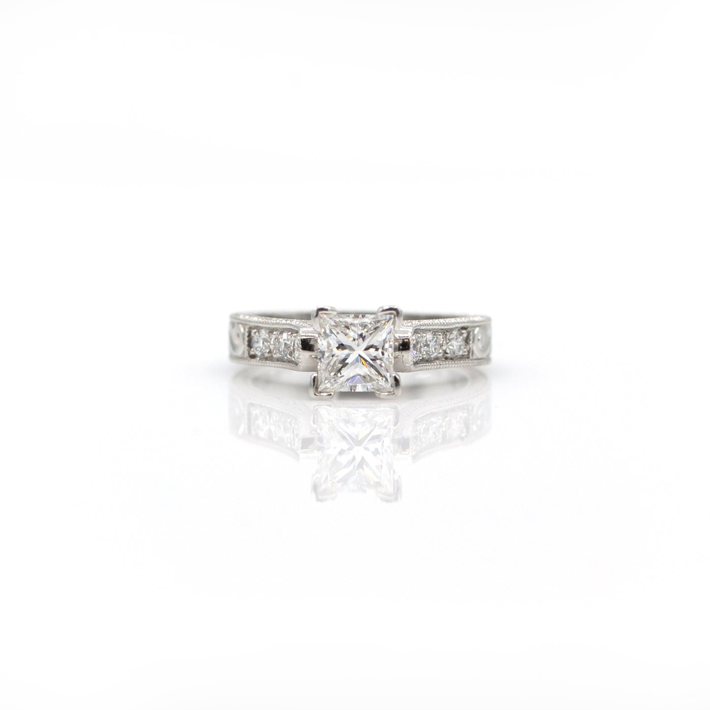 Tom Mathis Designs Platinum Diamond Engagement Ring