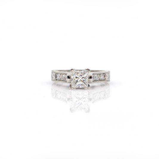 Tom Mathis Designs Platinum Diamond Engagement Ring