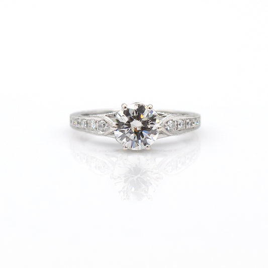 14K White Gold 1.10CT Diamond Engagement Ring