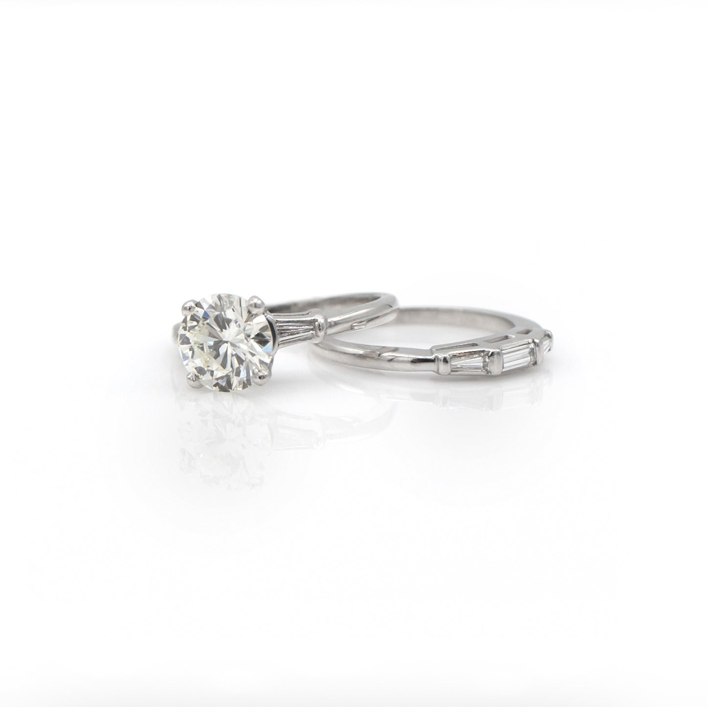Platinum Diamond Engagement Ring Set