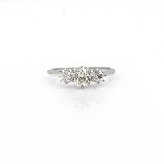 Estate Collection Platinum 1.10CT Diamond Three Stone Ring