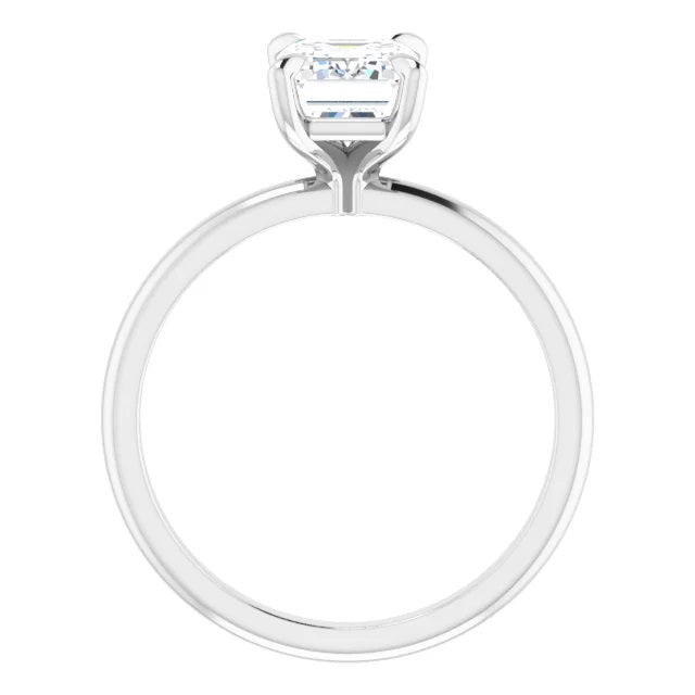 Platinum 1.8CT Emerald Cut Lab Diamond Ring