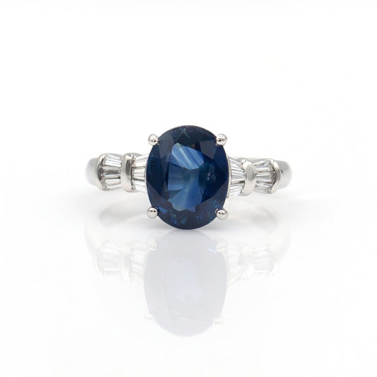 Estate Collection Sapphire & Diamond Engagement Ring