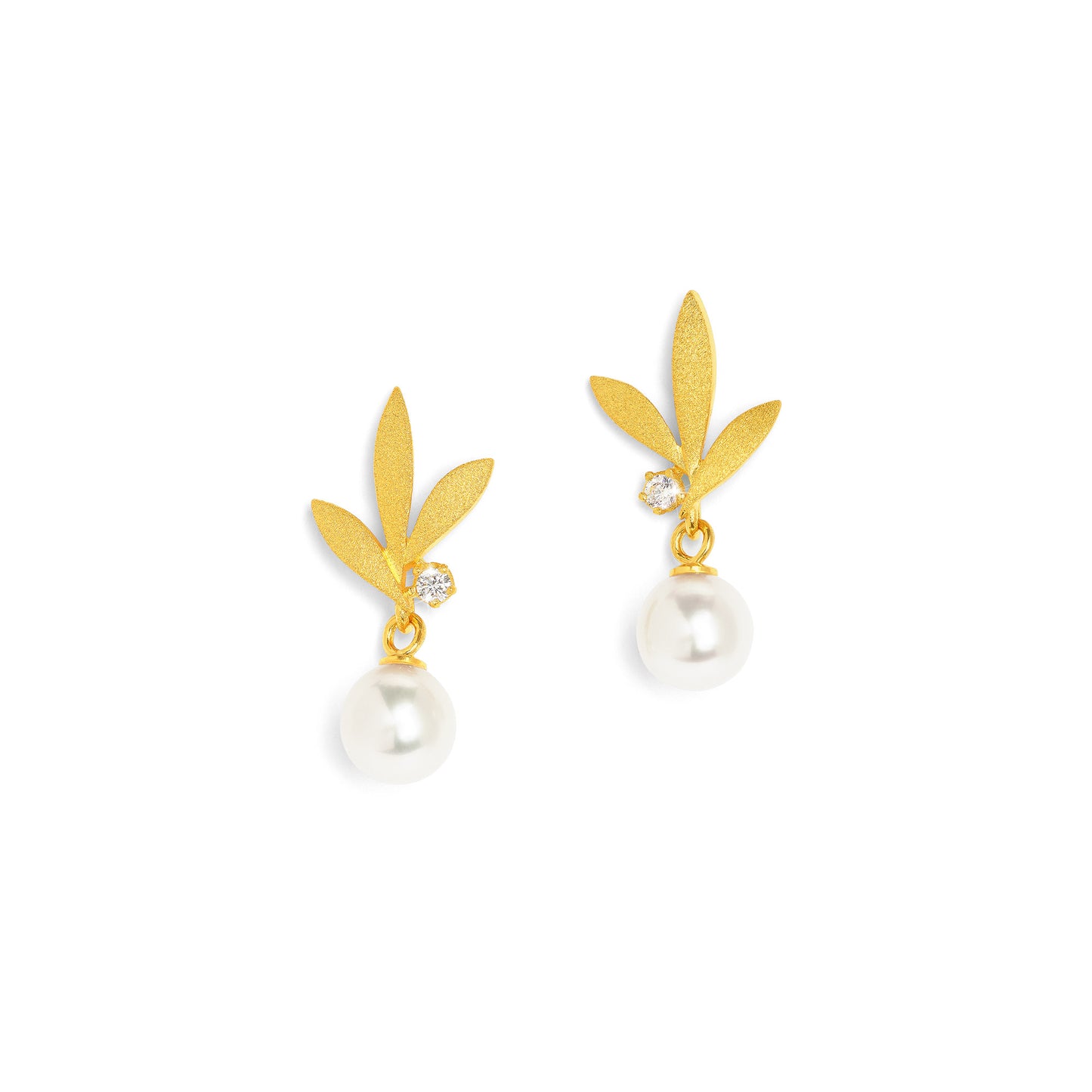 Bernd Wolf Collection "Strelias" Pearl & CZ Earrings