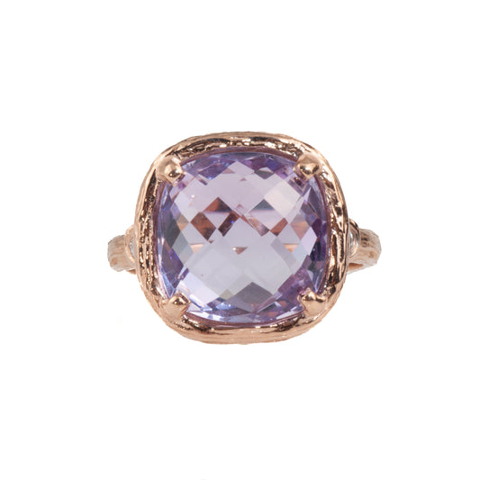 Riverbend Collection Rose Gold Pink Amethyst Ring