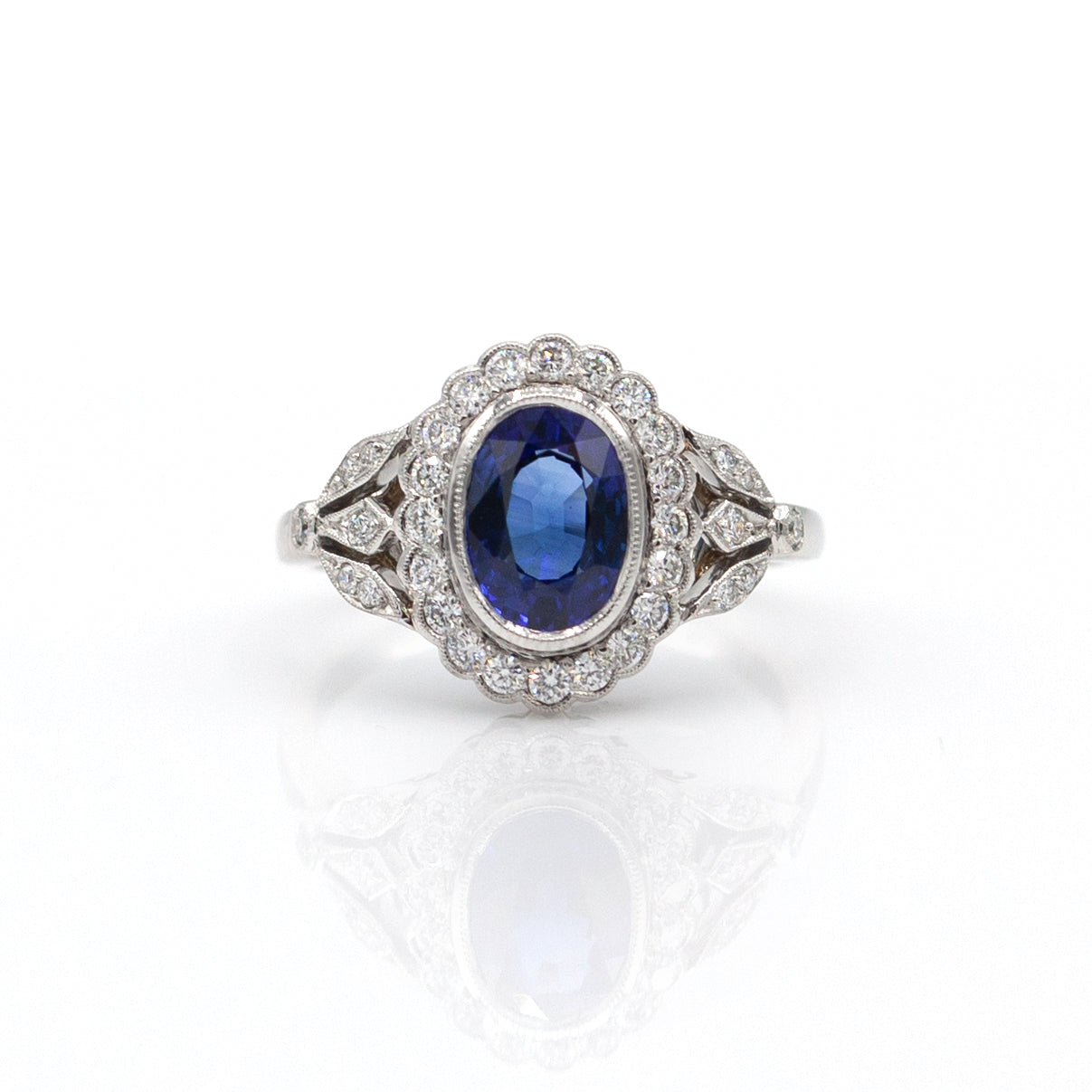 Estate Collection 1.75ct Sapphire & Diamond Ring