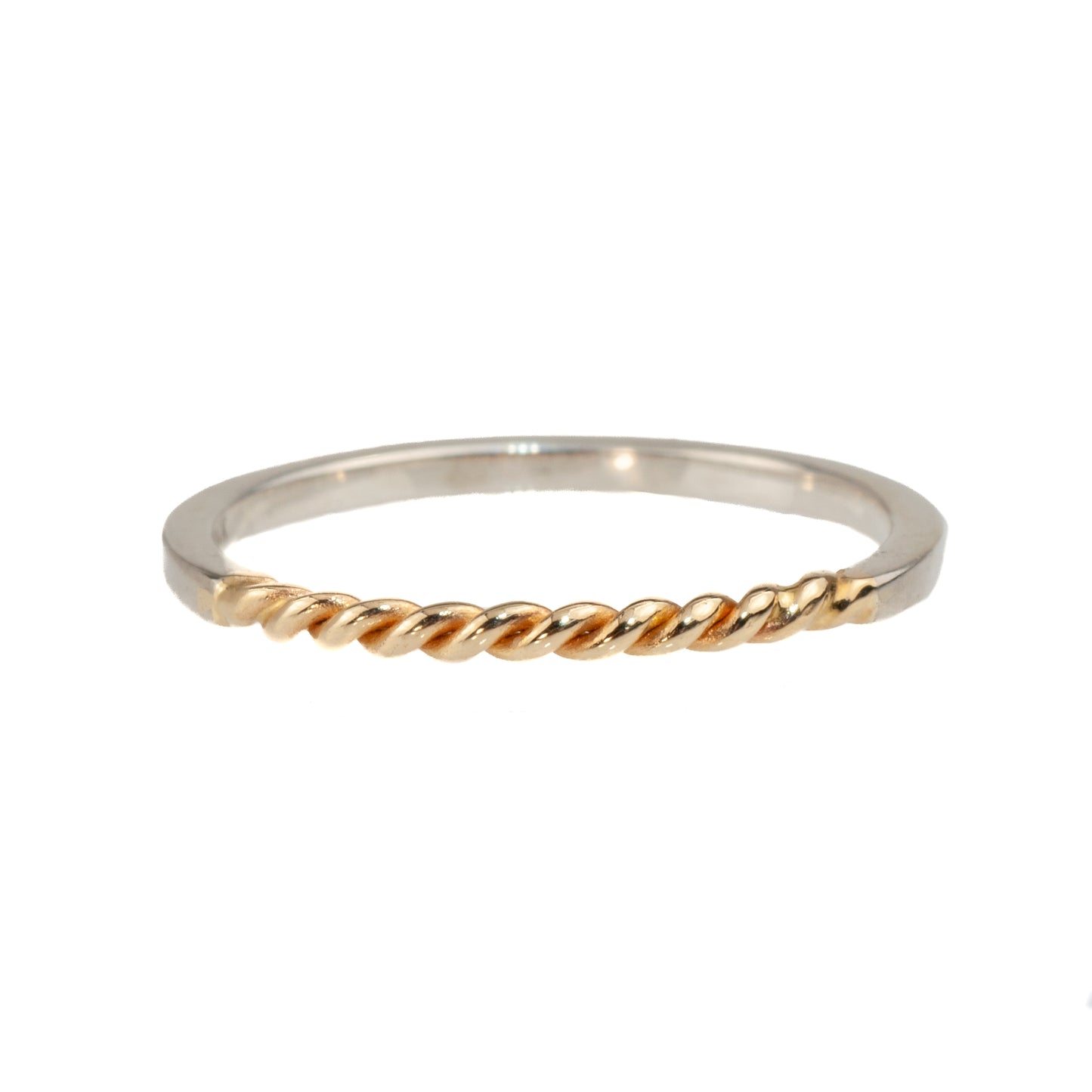 Tim Nelson Designs Sterling & Twisted 14K Yellow Gold Ring