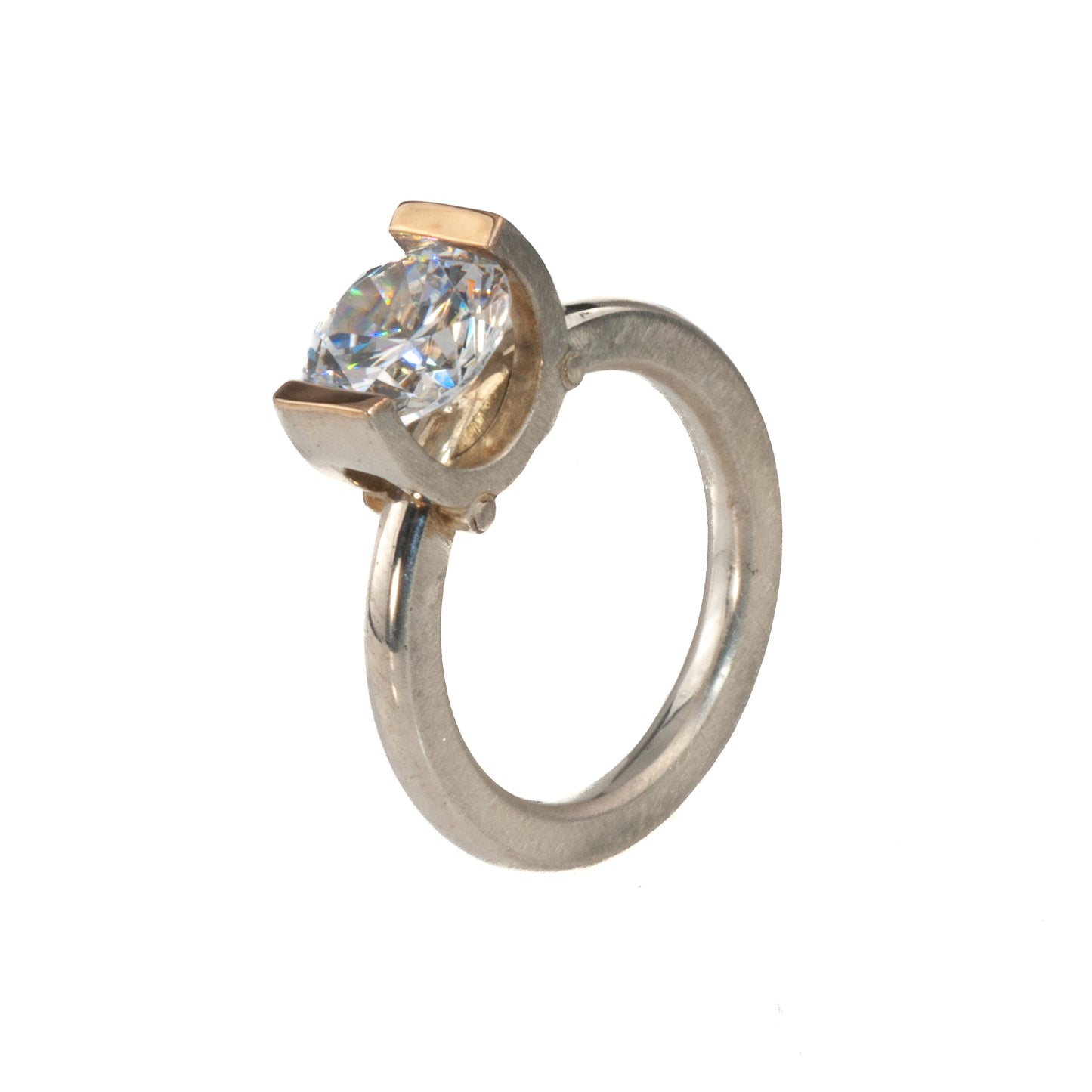 Mysterium Collection Tension Set Cubic Zirconia Ring