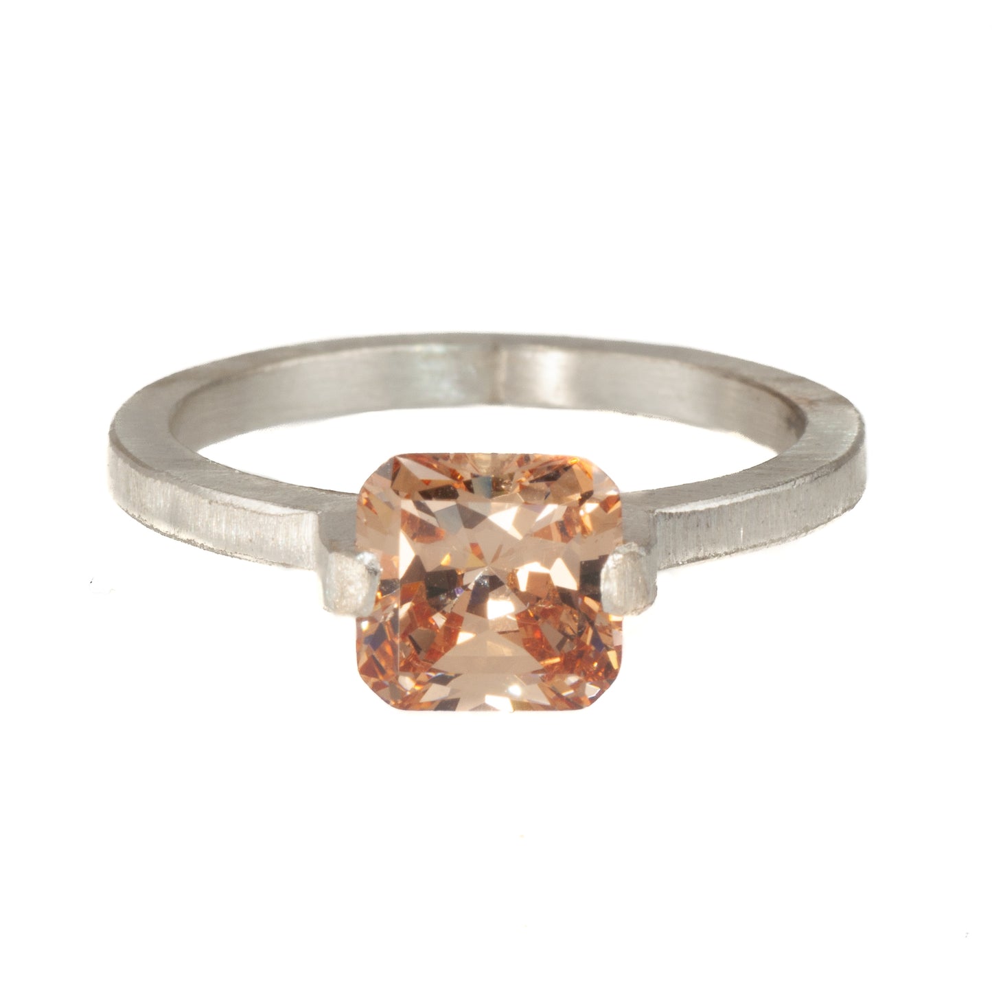 Mysterium Collection Tension Set Champagne Cubic Zirconia Ring
