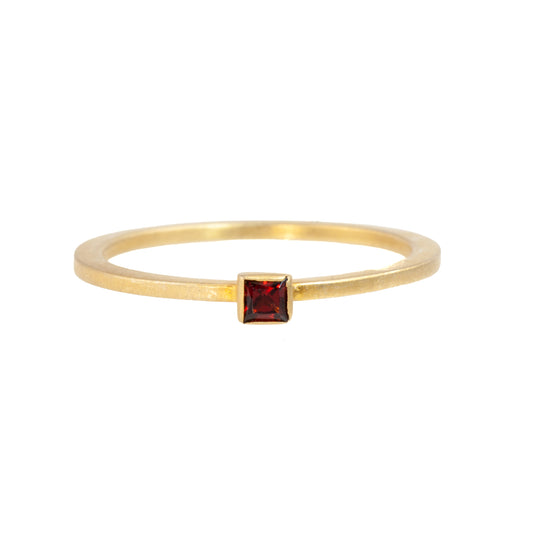 Tim Nelson Designs Gold-Plated Sterling Silver Garnet Ring