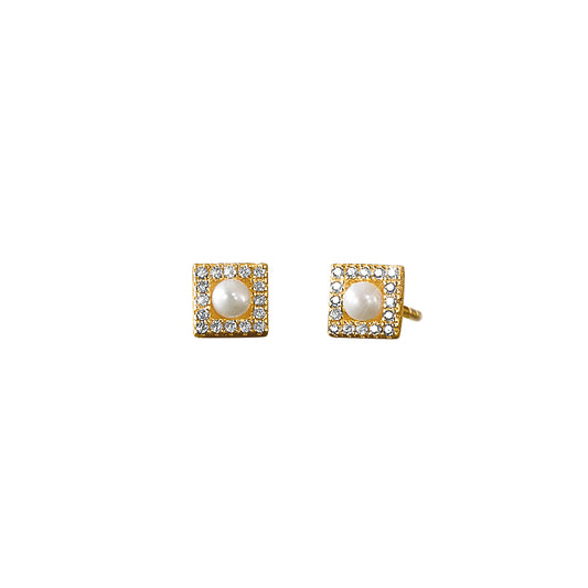 Bernd Wolf Collection "Abinia" Pearl & CZ Earrings