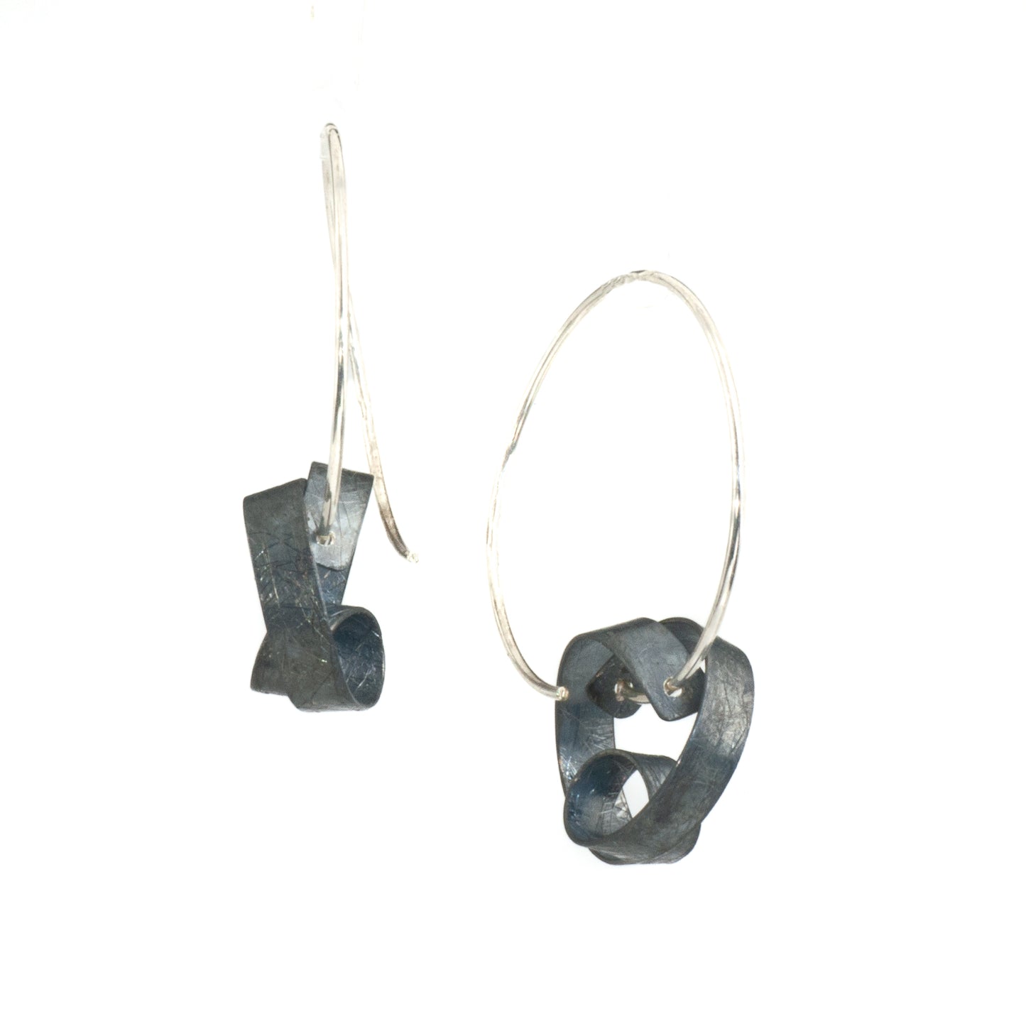 Mysterium Collection 2-Tone "Pretzel" Earrings