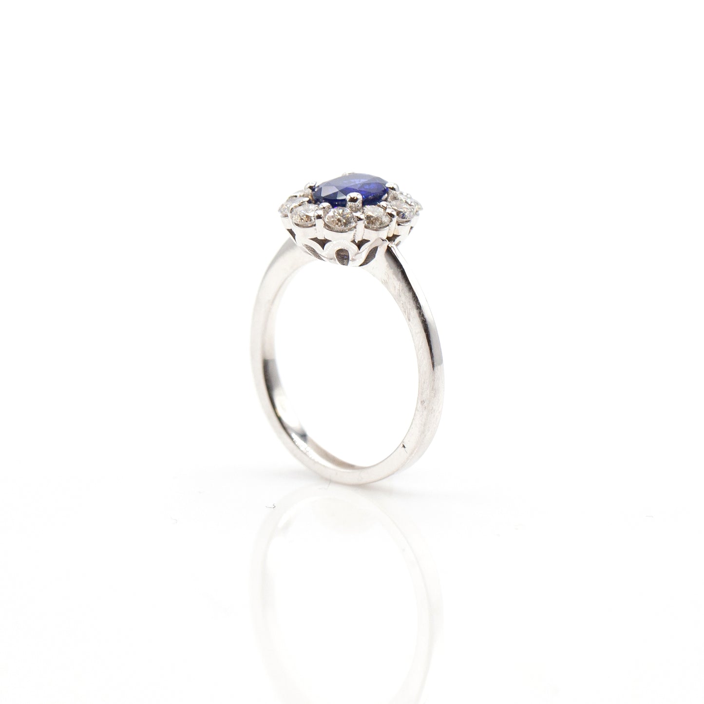Estate Collection Sapphire & Diamond Halo Ring