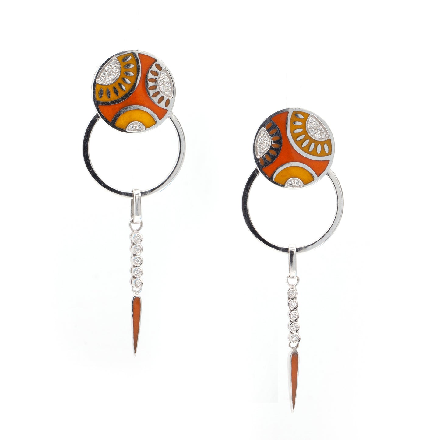 Estate Collection Nouvelle Bague Enamelled Necklace & Earring Set
