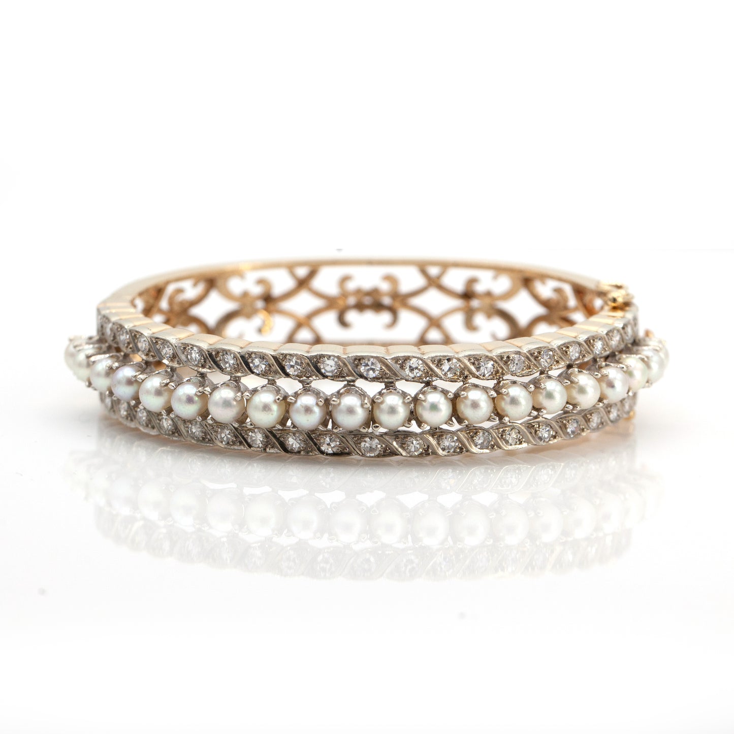 Estate Collection Diamond & Pearl Bracelet