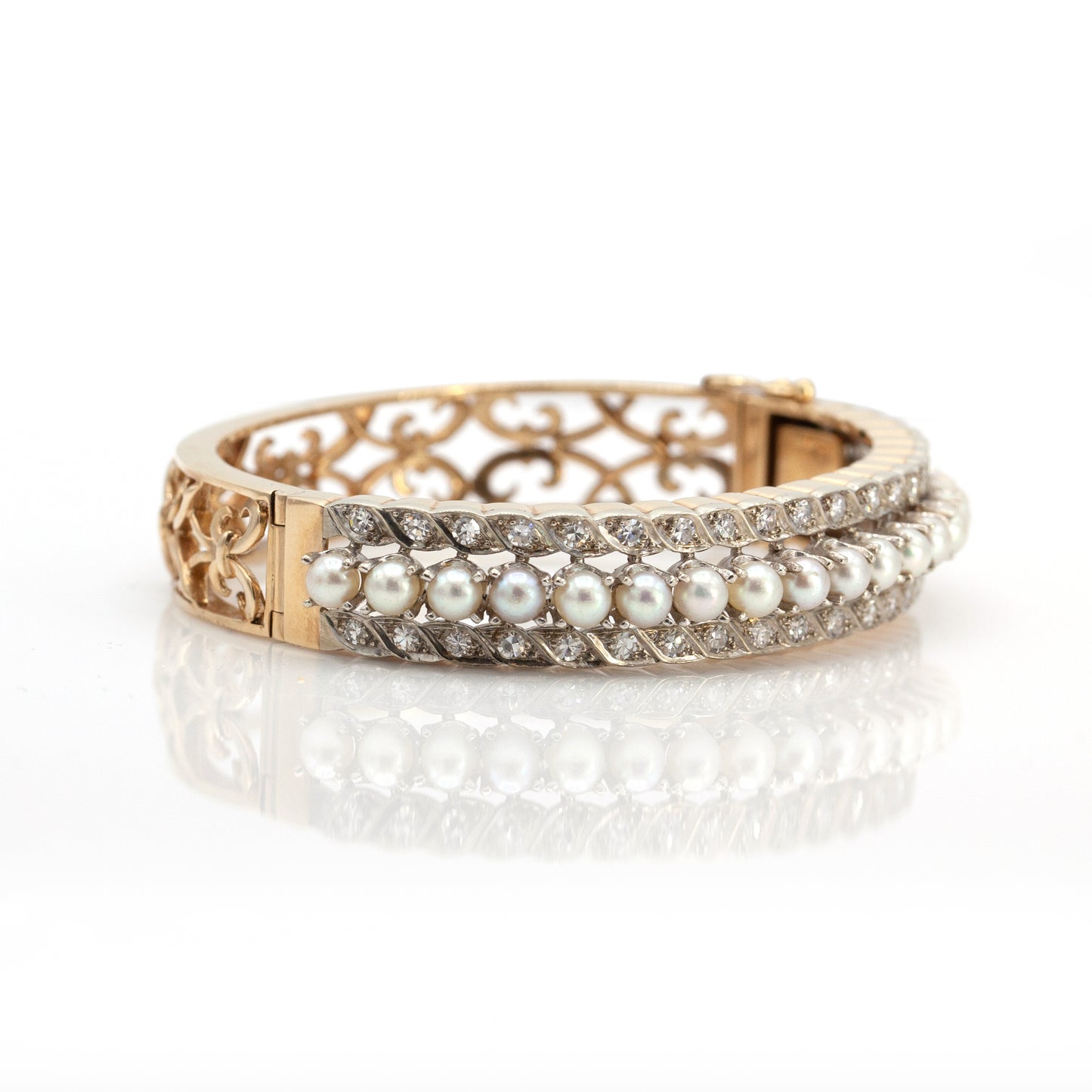 Estate Collection Diamond & Pearl Bracelet