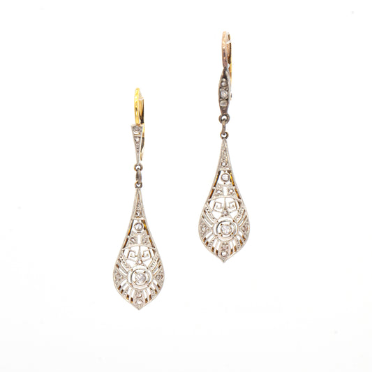 Estate Collection Diamond Art Deco Earrings