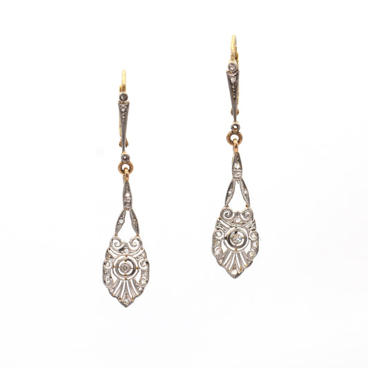Estate Collection Diamond Art Deco Earrings