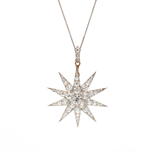 Estate Collection Art Deco 5CT Diamond Star Pendant