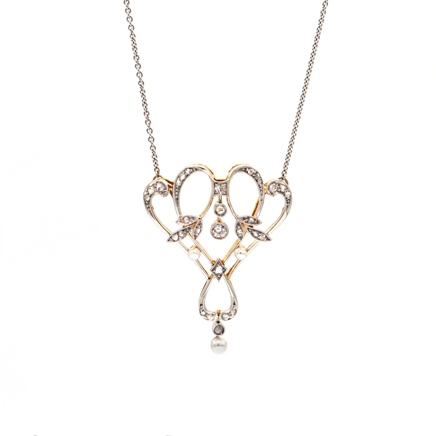 Estate Collection Late Victorian Diamond & Pearl Necklace