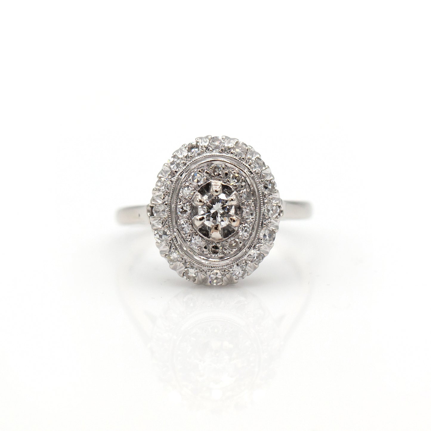 Estate Collection Antique Cluster Diamond Halo Ring