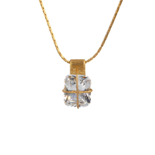 Mysterium Collection Vermeil "Gift Wrap" CZ Pendant