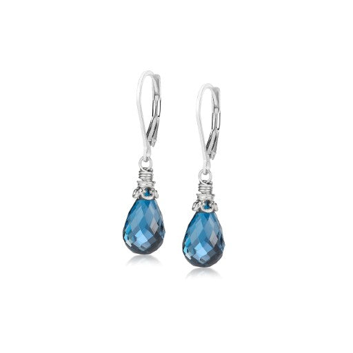 Anatoli Collection London Blue Topaz Briolette Earrings