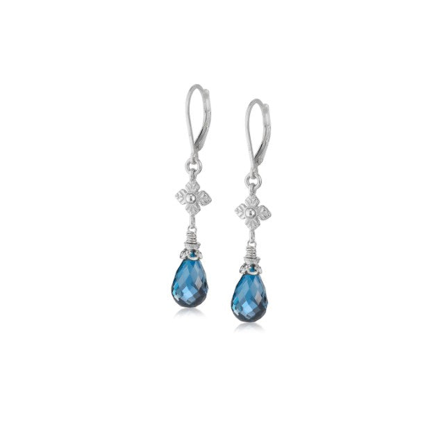 Anatoli Collection Blue Topaz Briolette Earrings