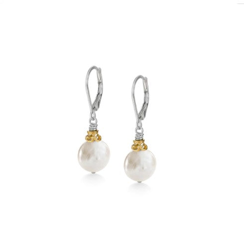 Anatoli Collection Freshwater Coin Pearl Earrings