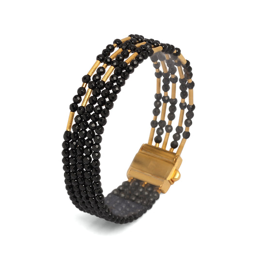 Bernd Wolf Collection "Cliopetra" Black Spinel Bracelet