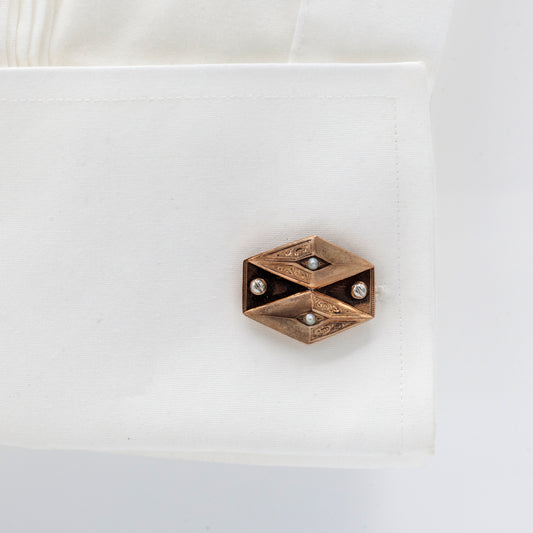 Estate Collection Antique Rose Gold Cuff Links