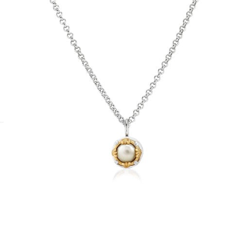 Anatoli Collection White Freshwater Pearl Necklace (sml)