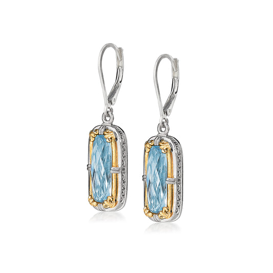 Anatoli Collection Blue Topaz Earrings