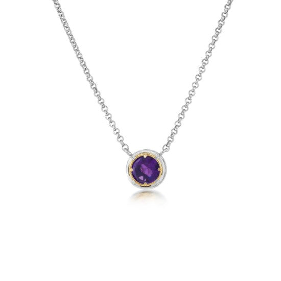 Anatoli Collection Round Amethyst Necklace (Med)