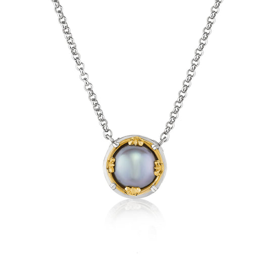 Anatoli Collection Gray Pearl Necklace (Lg)