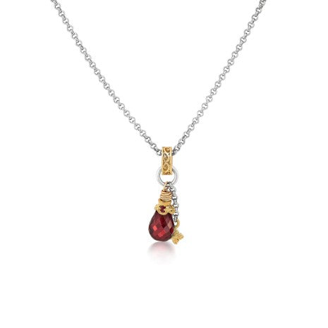 Anatoli Collection Garnet Briolette Necklace