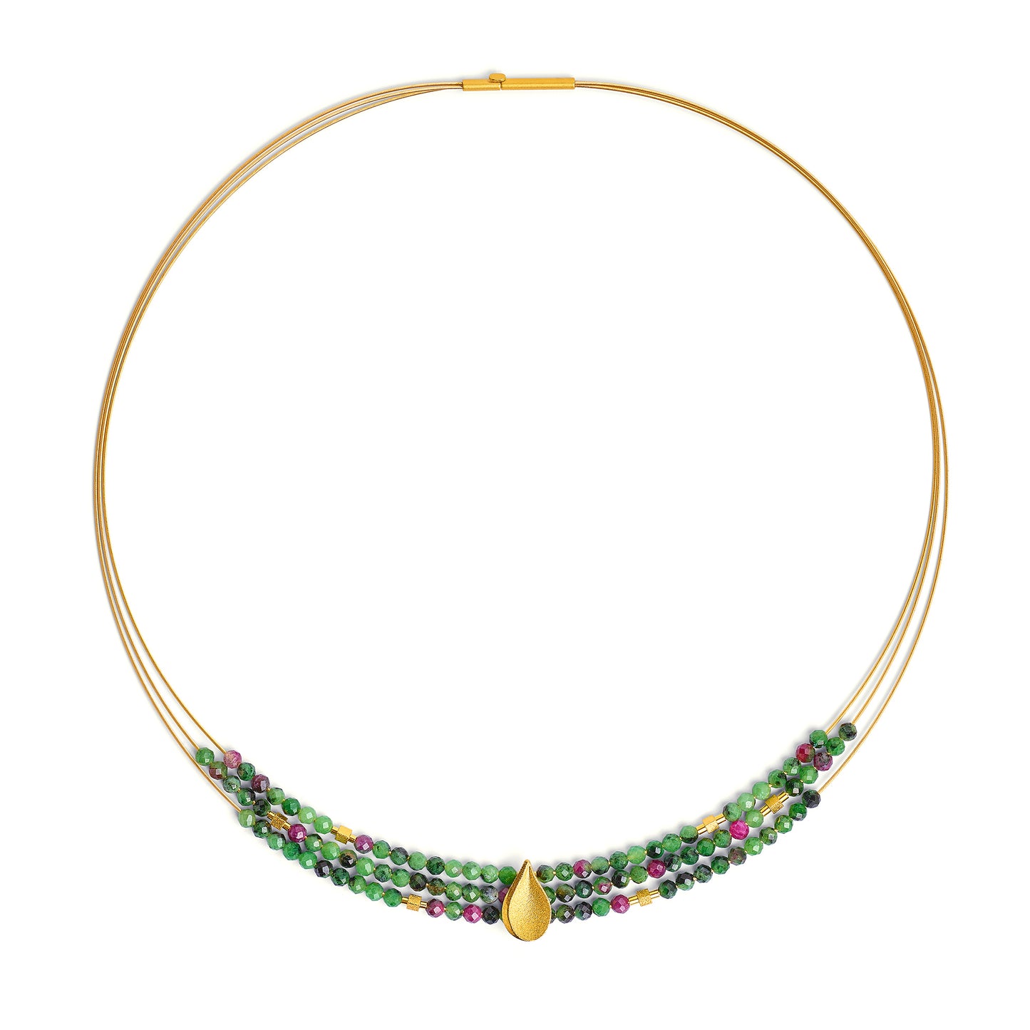 Bernd Wolf Collection "Aquinsa" Ruby Zoisite Necklace