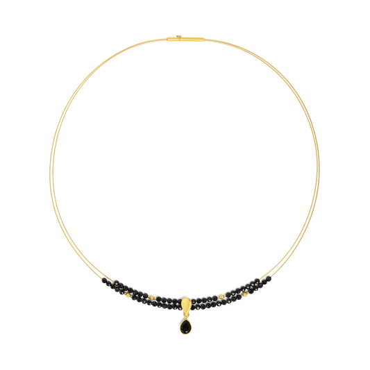 Bernd Wolf Collection "Aquenia" Black Spinel  Necklace