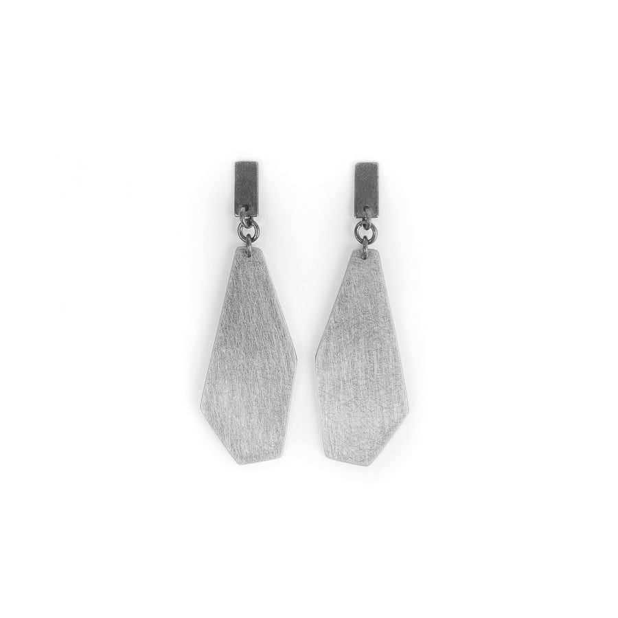Mysterium Collection Sterling & Steel Geometric Shaped Earrings
