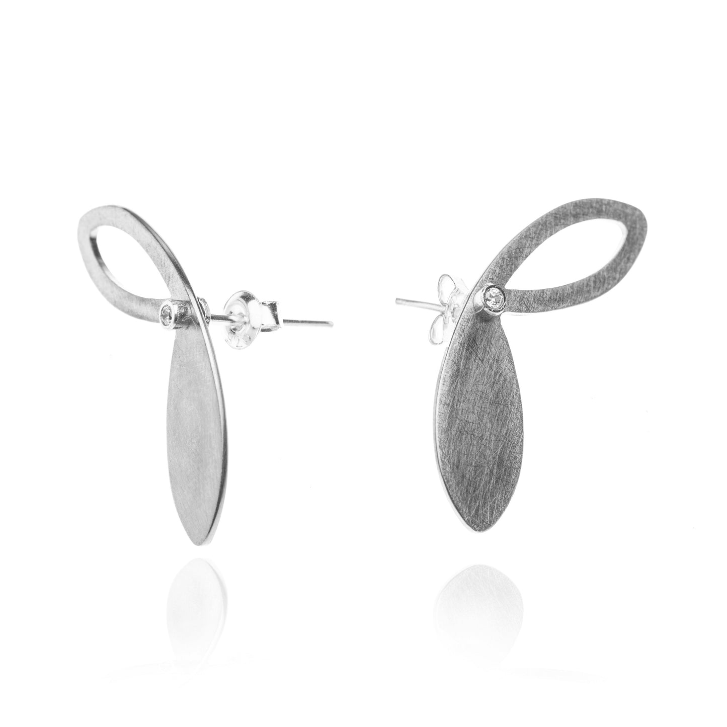 Mysterium Collection Oxidized Steel Earrings
