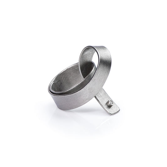 Mysterium Collection Steel Folded Ring