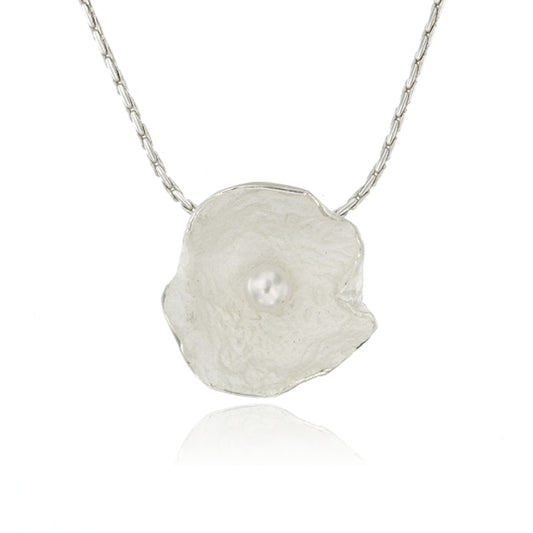Mysterium Collection Sterling Silver Petal Necklace (Lg)