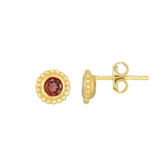 Phillip Gavriel Collection 14K Gold Garnet Earrings